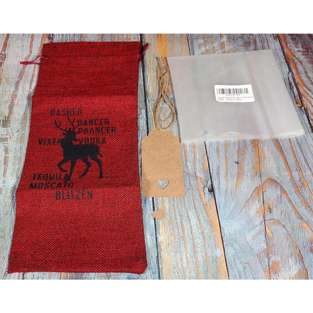 Reindeer Wine Bag Christmas‎ Gift Holder
